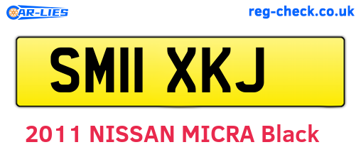 SM11XKJ are the vehicle registration plates.