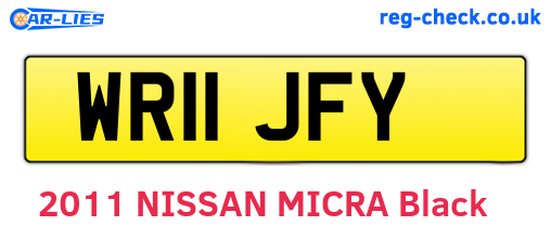 WR11JFY are the vehicle registration plates.