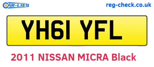 YH61YFL are the vehicle registration plates.