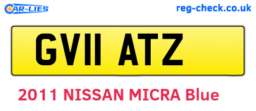 GV11ATZ are the vehicle registration plates.