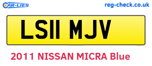 LS11MJV are the vehicle registration plates.