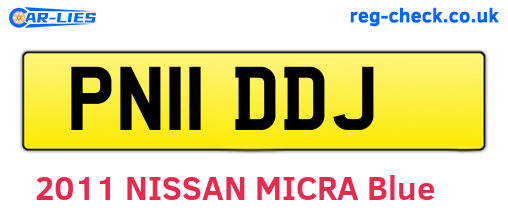 PN11DDJ are the vehicle registration plates.