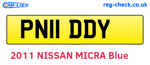 PN11DDY are the vehicle registration plates.