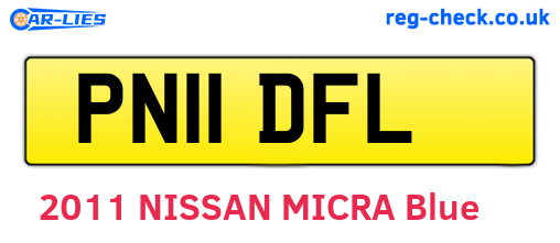 PN11DFL are the vehicle registration plates.