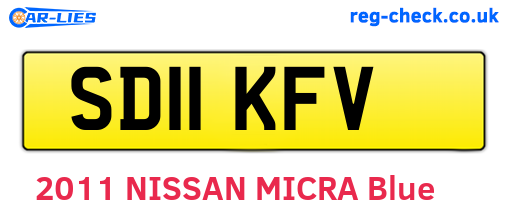 SD11KFV are the vehicle registration plates.