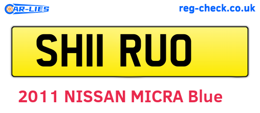 SH11RUO are the vehicle registration plates.