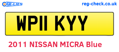 WP11KYY are the vehicle registration plates.