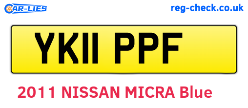YK11PPF are the vehicle registration plates.