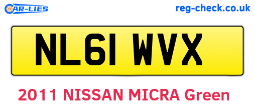 NL61WVX are the vehicle registration plates.
