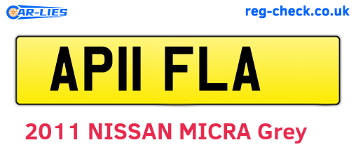 AP11FLA are the vehicle registration plates.