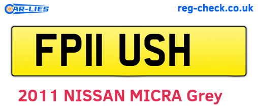 FP11USH are the vehicle registration plates.