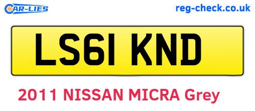 LS61KND are the vehicle registration plates.