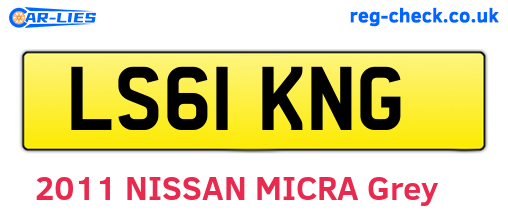 LS61KNG are the vehicle registration plates.