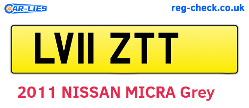 LV11ZTT are the vehicle registration plates.