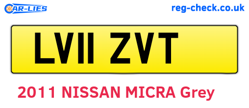 LV11ZVT are the vehicle registration plates.