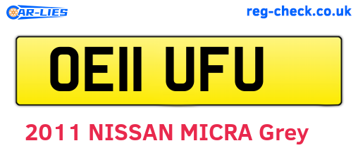 OE11UFU are the vehicle registration plates.