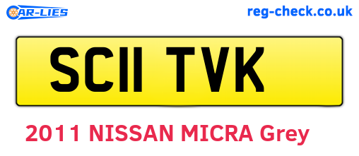 SC11TVK are the vehicle registration plates.