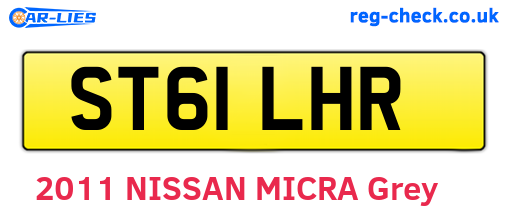 ST61LHR are the vehicle registration plates.