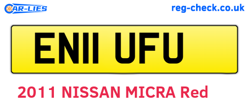 EN11UFU are the vehicle registration plates.