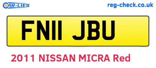 FN11JBU are the vehicle registration plates.