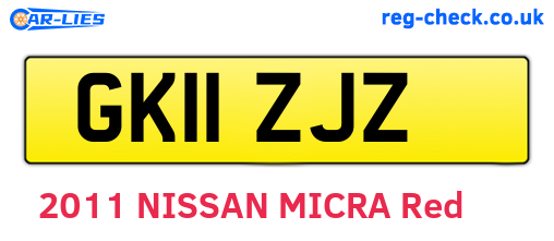 GK11ZJZ are the vehicle registration plates.