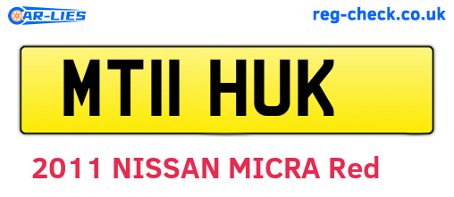 MT11HUK are the vehicle registration plates.