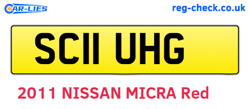 SC11UHG are the vehicle registration plates.