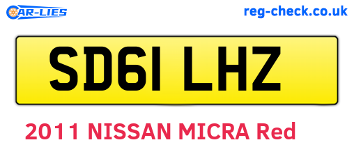 SD61LHZ are the vehicle registration plates.