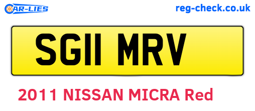 SG11MRV are the vehicle registration plates.