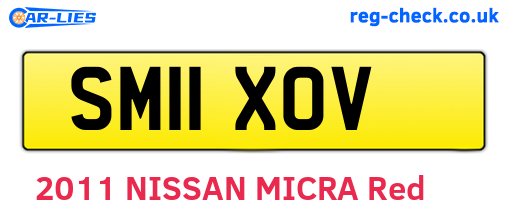 SM11XOV are the vehicle registration plates.