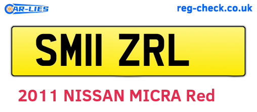 SM11ZRL are the vehicle registration plates.