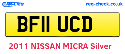 BF11UCD are the vehicle registration plates.