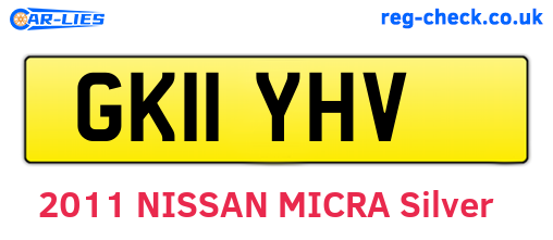 GK11YHV are the vehicle registration plates.