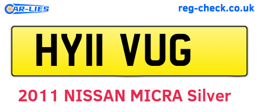 HY11VUG are the vehicle registration plates.