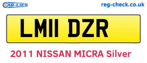 LM11DZR are the vehicle registration plates.
