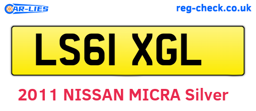LS61XGL are the vehicle registration plates.