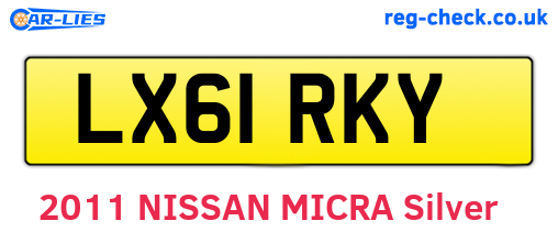 LX61RKY are the vehicle registration plates.