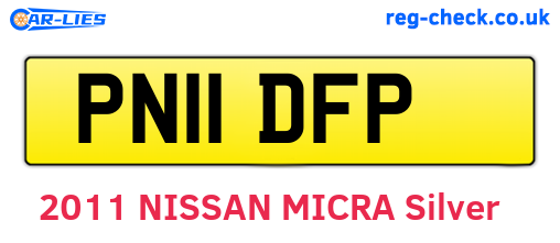 PN11DFP are the vehicle registration plates.