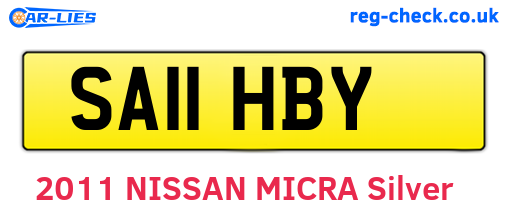 SA11HBY are the vehicle registration plates.