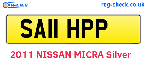 SA11HPP are the vehicle registration plates.