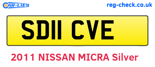 SD11CVE are the vehicle registration plates.