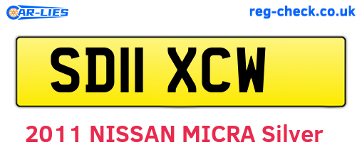 SD11XCW are the vehicle registration plates.