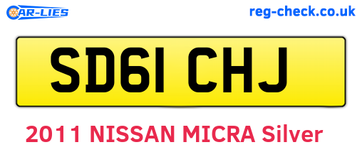 SD61CHJ are the vehicle registration plates.