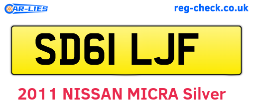 SD61LJF are the vehicle registration plates.