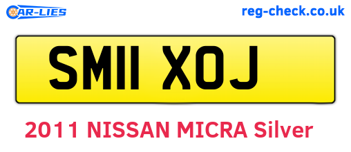 SM11XOJ are the vehicle registration plates.