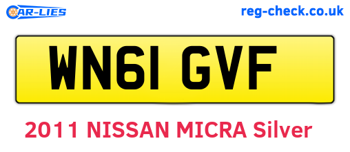 WN61GVF are the vehicle registration plates.