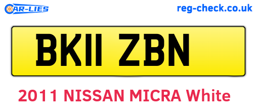 BK11ZBN are the vehicle registration plates.