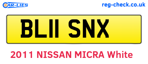 BL11SNX are the vehicle registration plates.