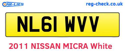 NL61WVV are the vehicle registration plates.