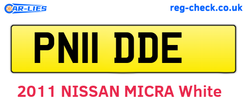 PN11DDE are the vehicle registration plates.